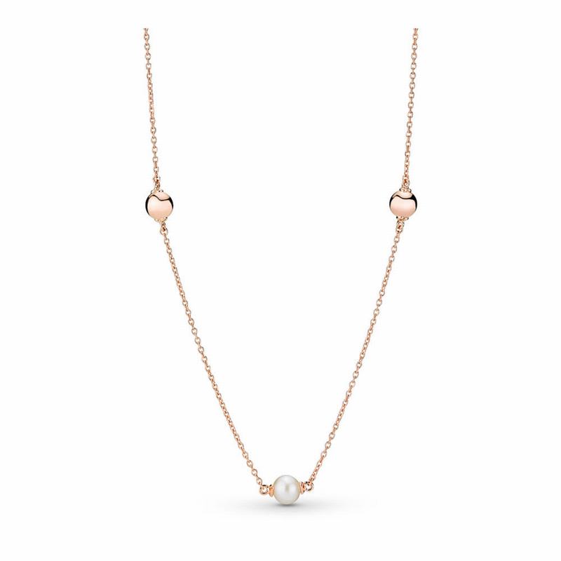 Pandora Contemporary Pearls Necklace Clearance NZ, Pandora Rose™ (853691-LDV)